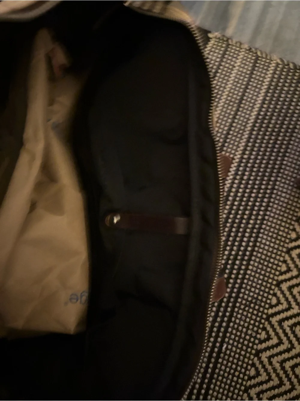 Burberry Beige Check Briefcase with Brown Leather Trim - Men/Women #0127